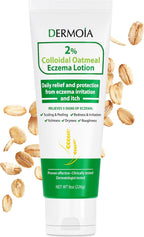 2% Colloidal Oatmeal Eczema Lotion - Soothing and Moisturizing Anti-Itch Cream & Body Lotion with Aloe Vera, Shea and Glycerin - Nourishing Eczema Cream for Superior Relief and Protection 8oz