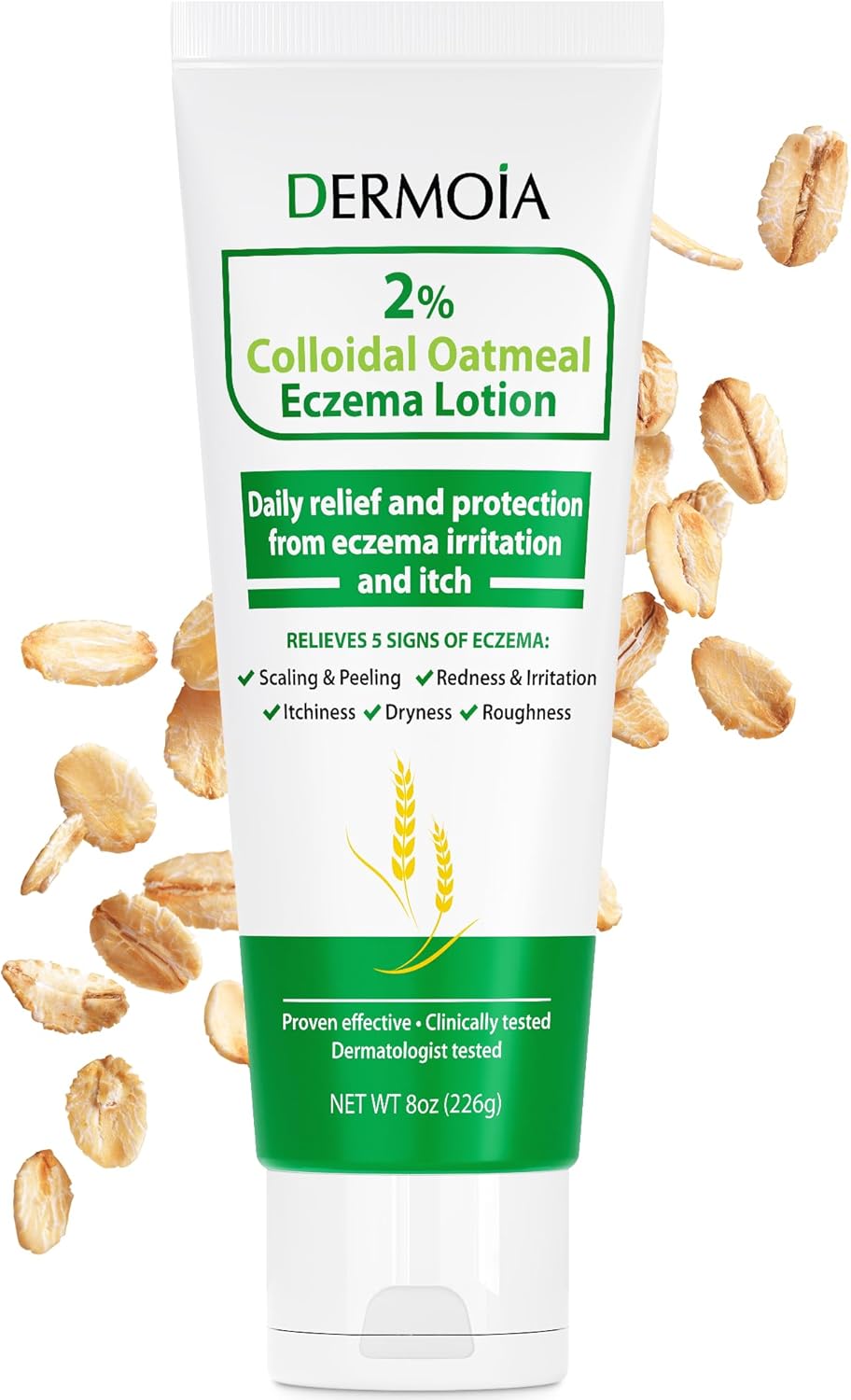 2% Colloidal Oatmeal Eczema Lotion - Soothing and Moisturizing Anti-Itch Cream & Body Lotion with Aloe Vera, Shea and Glycerin - Nourishing Eczema Cream for Superior Relief and Protection 8oz