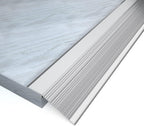 NeatiEase Threshold Ramps for Doorways, 48" Metal Floor Transition Strip Replacement, Aluminum Floor Reducer Molding for Carpet/Entry Door/Tile/Threshold/Wheelchair (Silver)