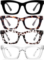 CCVOO Stylish Reading Glasses for Women, Stylish Eyeglasses, Blue Light Readers, Cheaters