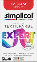 Simplicol Textile Paint Expert for Creative, Simple, Poppy Red 1703 Washing Machine or Manual Dyeing