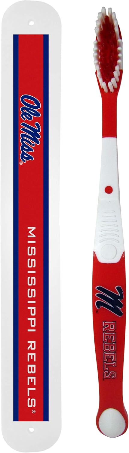 Siskiyou Sports NCAA Mississippi Ole Miss Rebels Unisex Travel Set Toothbrush and Travel Case