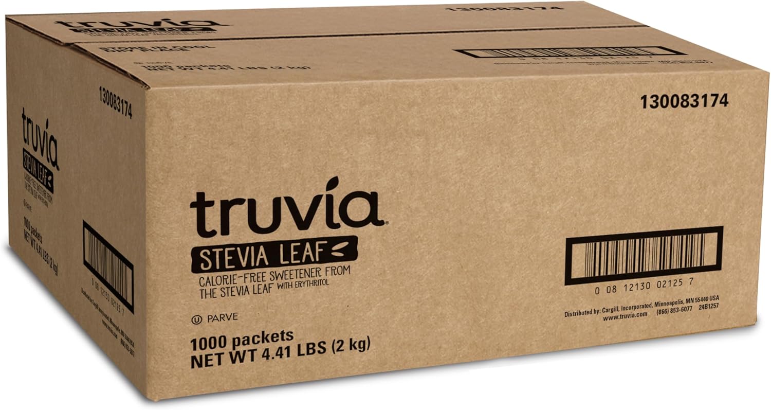 Truvia® Calorie-Free Sweetener Stevia Leaf Packets, 1,000 Count (70.5 oz Box)