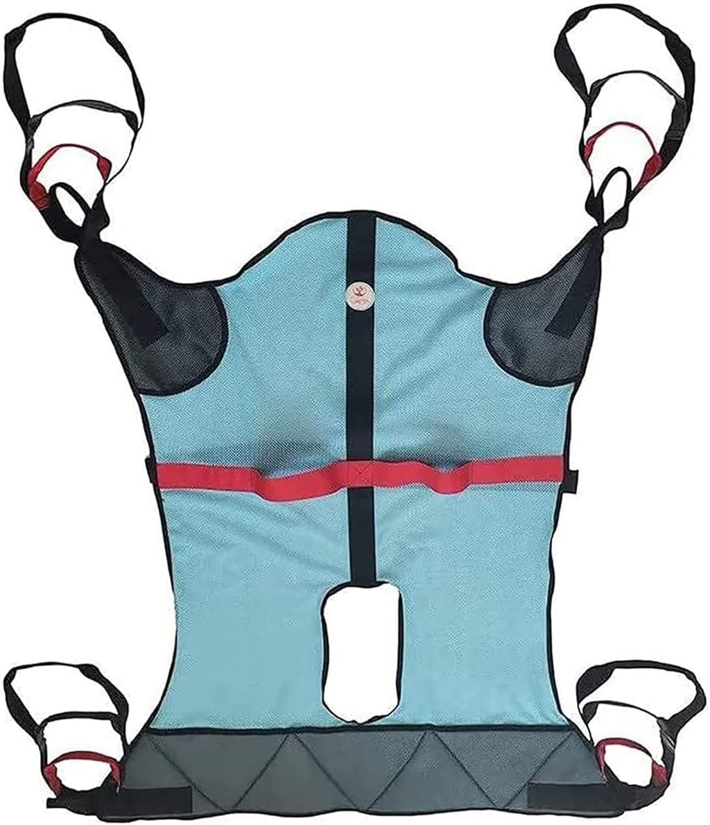 Patient Lifting Slings Hoist for Lifting Elderly, Padded Toileting Patient Lift Sling with Head Support, Divided Leg Shower Sling for Patient Lifts, Heavy Duty Transfer Sling