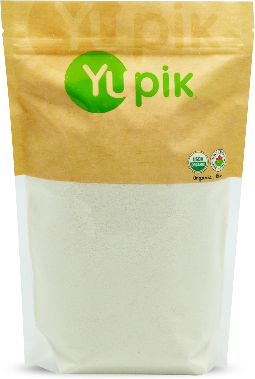 Yupik Organic Coconut Flour 2.2 lb (35.2 oz), USDA Certified, Gluten-Free, GMO-Free, Raw, Vegan, Low-Calorie, Finely Milled, Wheat Alternative & Grain Meal, Ideal for Baking & Cooking
