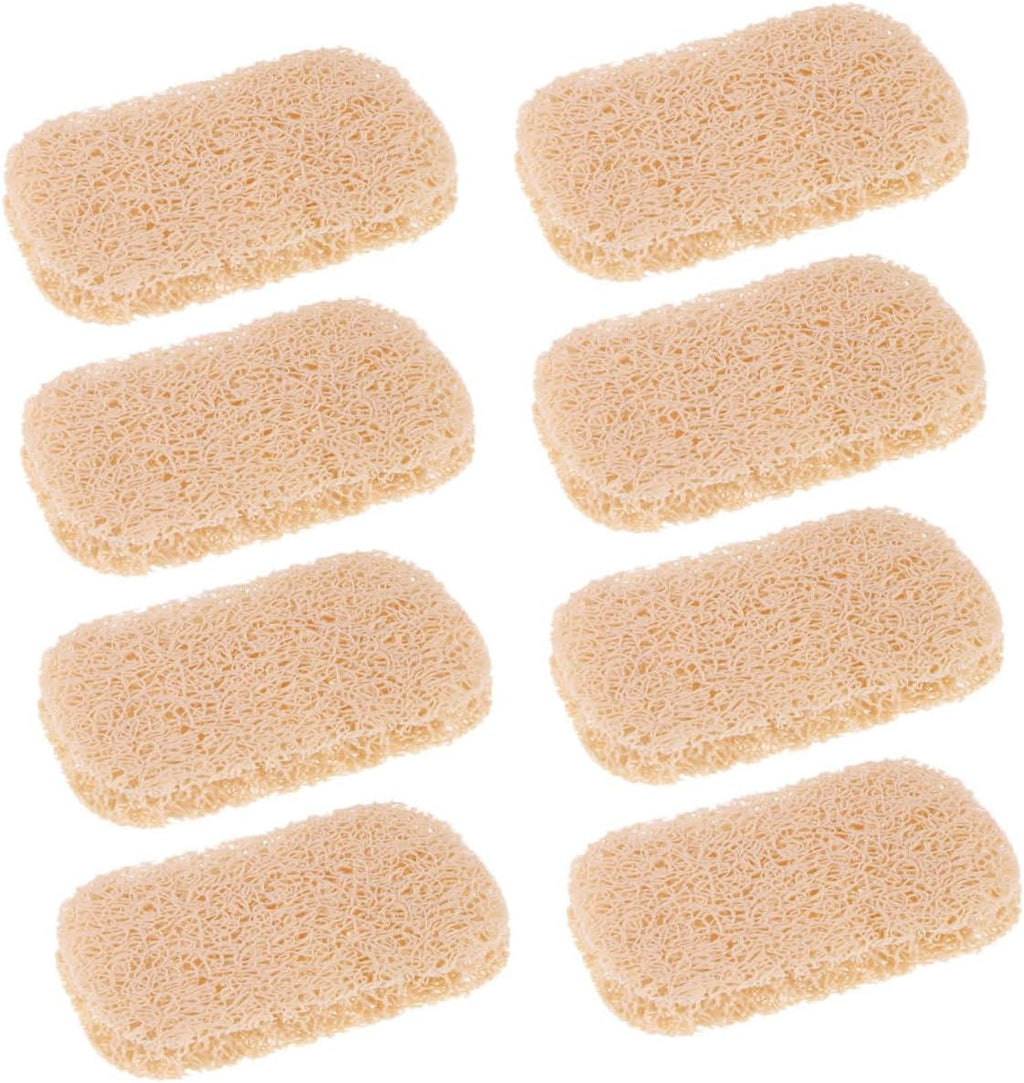 Cabilock 8pcs Nonslip Soap Holder Self-draining Design PVC Soap Storage Rack for Bathroom Kitchen Yellow