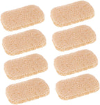 Cabilock 8pcs Nonslip Soap Holder Self-draining Design PVC Soap Storage Rack for Bathroom Kitchen Yellow