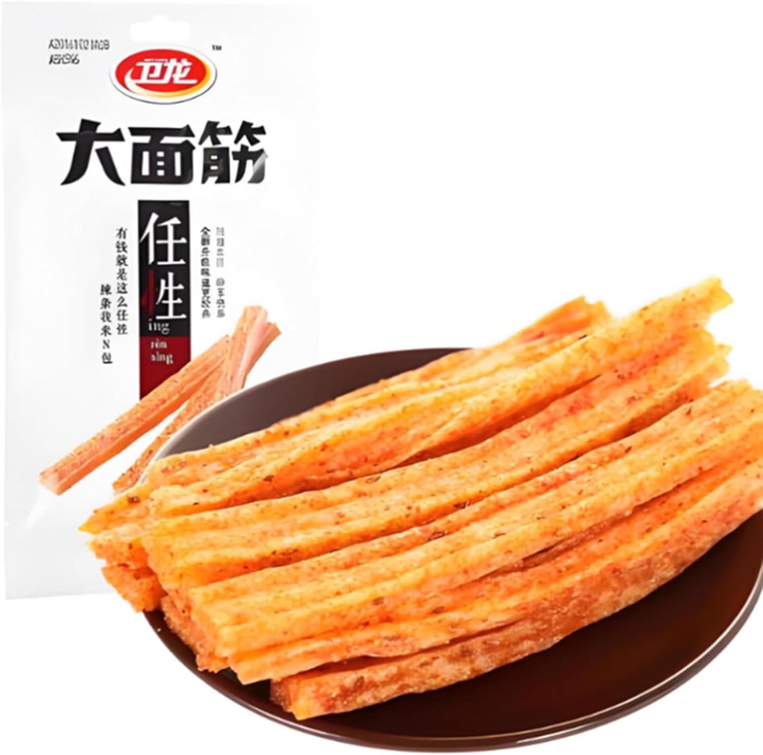 Spicy Strip, WeiLong Latiao, Spicy Gluten, A small,StripGift Pack,Chinese Special Casual Snack Food, WeiLong Latiao, enjoy delicious food anytime.6.88oz/195g/3Pack