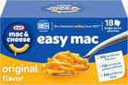 Kraft Easy Mac and Cheese, 18 Packets, for Easy Dinner or Dinner Sides, Original Flavor, No Artificial Flavors, Preservatives or Dyes, 38.7 oz