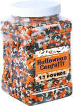 A Great Surprise Halloween Sprinkles Bulk - 1.7 LB - Bat, Pumpkin & Ghosts Confetti Sprinkles - Spooky Toppings - Great for Cookies, Cupcakes, Fall