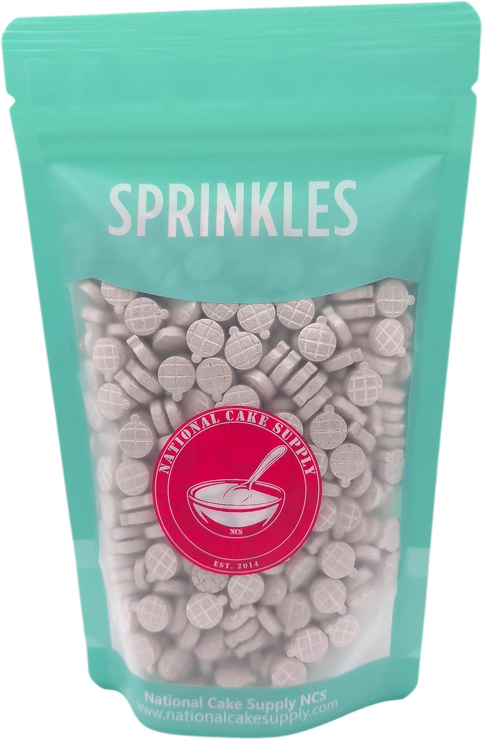 NCS Disco Ball Edible Candy Sprinkles – Silver Cupcake, Cake & Cookie Decorations, 8 oz