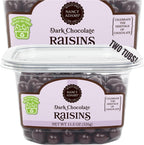 2ct Premium Dark Chocolate Covered Raisins Tub - Gourmet Snacks for Corporate Gifts, Thank You, Hostess Gifts & Chocolate Lovers