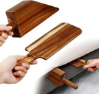 Leinuosen Mattress Lifter & Bed Maker Tool for Changing Sheets, Mattress Wedge Elevator, Bed Sheet Tucking Paddle Effortless Lifting Tuck Sheets Alleviating Back Pain(Acacia Wood,Wood)