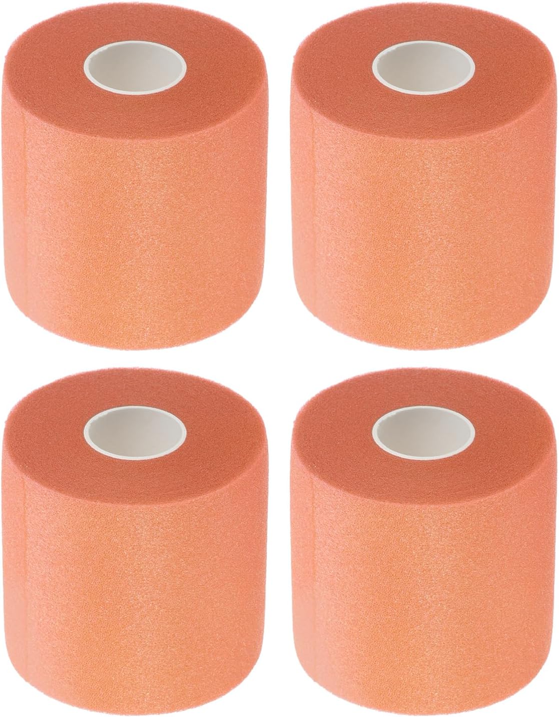 PATIKIL Foam Pre Wrap Athletic Tape 2.75 Inch x 30 Yards, 4 Rolls Non-Adhesive Prewrap Headbands for Hair Soccer Sport Wrists Elbows Knees Ankles, Orange