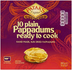 Patak's Plain Ready to Cook Pappadums (10 per pack - 100g) - Pack of 2