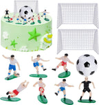 Soccer Cake Topper Decoration, Soccer Ball Soccer Player Cupcake Topper for Soccer Theme Birthday Party Sport Party for Boys
