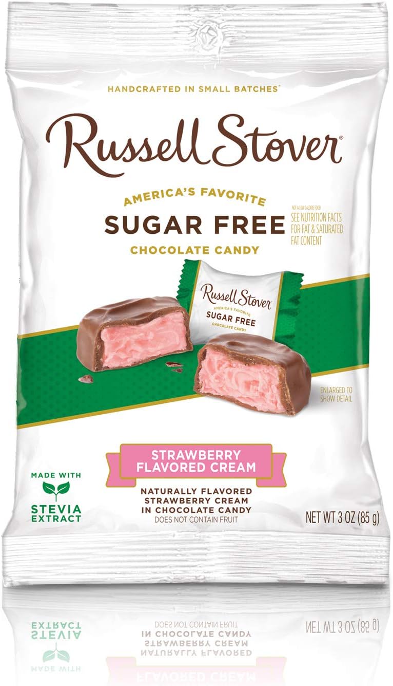 Russell Stover Sugar Free Strawberry Cream, 3 oz. Bag