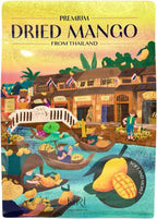 KIRI Premium Dried Mango from Thailand, Soft & Moist, Not Too Sweet, Tree ripened, Hand-cut (One Pack)