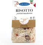 Giusto Sapore Italian Risotto - Porcini Mushroom - All Natural, Gluten Free, No Added Salt - Premium Gourmet 3-4 Serving Size, 8.81 oz - Imported from Italy and Family Owned