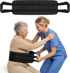 Standard Transfer Sling - Gait Belt for Seniors & Disabled, Patient Lifting Aid for Elderly Mobility, Safe Bed & Wheelchair Transfer Aid for Home Care, Ideal for Caregiver Assisted Lifting (Black)