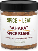 Premium Baharat Spice Blend by Spice + Leaf - Kosher, Vegan, Preservative Free Spice. Vegetarian, Dairy Free and Salt Free