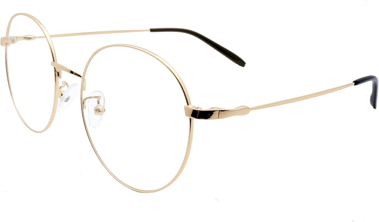 Classic Round Photochromic Reading Glasses Mens Womens +3.00 Readers Gold Colour Metal Frames Eyewear