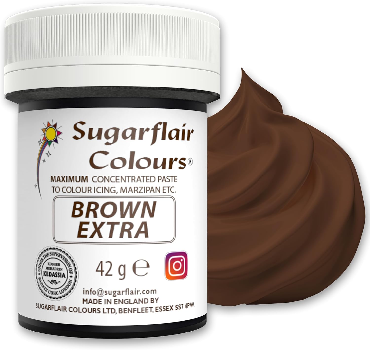Sugarflair Paste Colours - Brown Extra (42g)