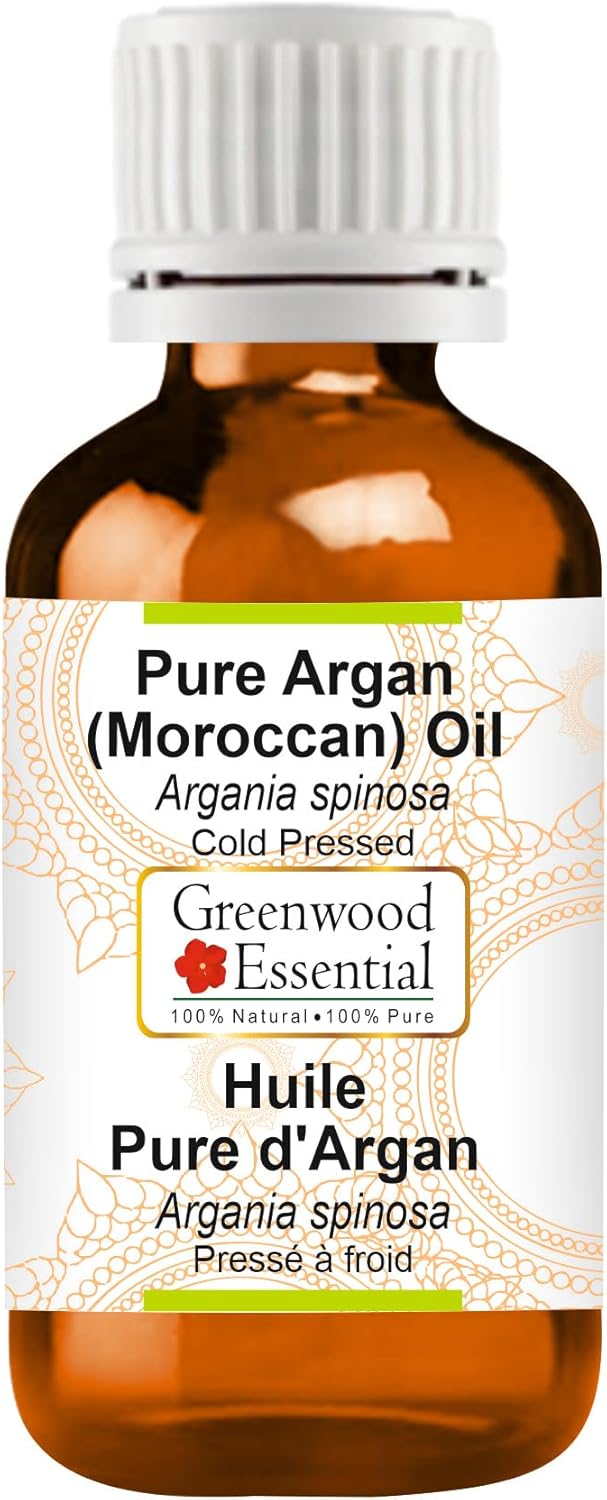 Greenwood Essential Pure Argan (Moroccan) Oil (Argania spinosa) Cold Pressed 100ml (3.38 oz)