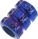 EDC Blue Titanium Lanyard Beads for Knives, Small Hand Carving Tools Knife Cord Beads Paracord Metal Charms Accessories