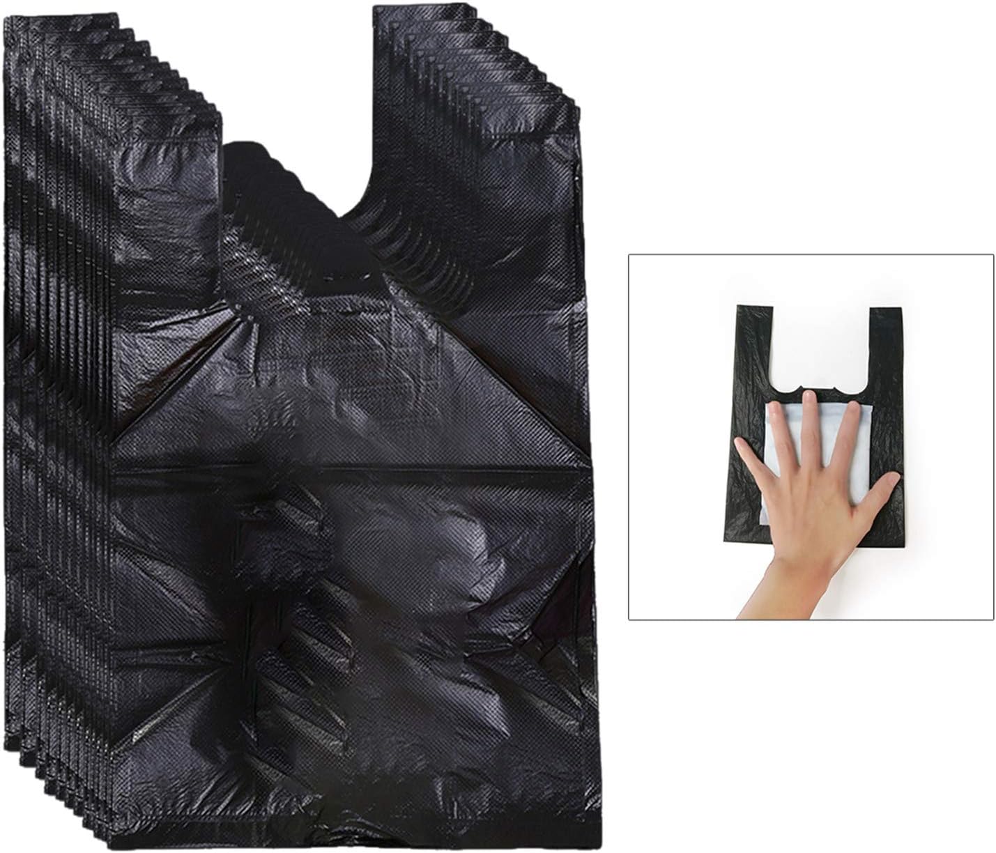 Sanitary Napkin Disposal Bags, 200 PCS Personal Disposal Bags For Women Trash Bags With Handle For Feminine Hygiene Product - Black
