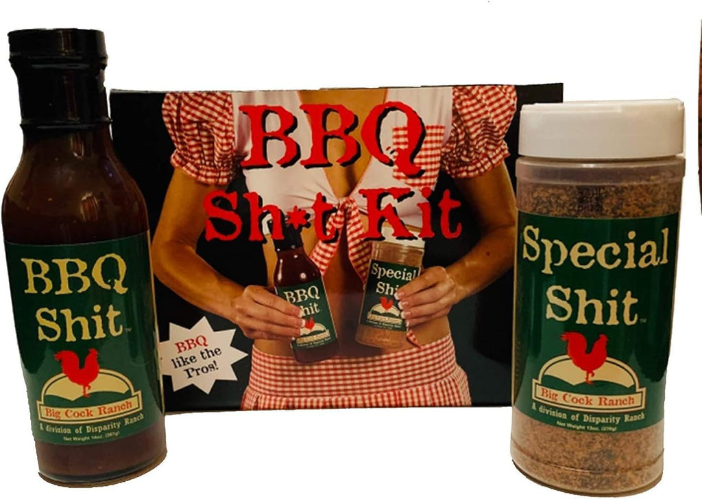 Big Cock Ranch Special Shit and BBQ Shit Kit | Funny BBQ Sauce Gift Set | Best BBQ Accessory | Made in the USA | Makes a Great Gag Gift for Men | Season Your Steak, Chicken, and Ribs