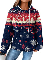 domirica Christmas Hoodie for Women Graphic Hooded Sweatshirt Comfy Casual Long Sleeve Loose Fit Trendy Tops