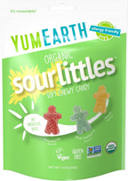 YumEarth Organic Sour Littles Chewy Candy - Allergy Friendly (Top 9 Free), No Artificial Dyes, Non GMO, Gluten Free, Vegan Candy Snacks - 5 Ounce Bag