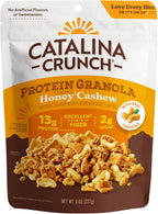 Catalina Crunch Protein Granola - Low Sugar Breakfast Cereal with 13g of Protein - Gluten Free, Keto Friendly - Honey Cashew - 8 oz. Bag (Pack of 1)