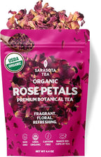 Organic Rose Petals Loose Herbal Tea | 100% USDA Organic Dried Rose Flowers | Caffeine-Free | Premium Culinary & Tea Grade | 4.4oz Bag | Floral & Aromatic | Non-GMO | Natural Beauty & Relaxation