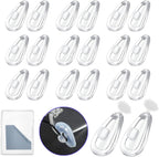 Eyeglass Nose Pads with Push-in, 10 Pairs Soft Silicone Air Chamber Glasses Nose Pad Replacement Kit, Anti Slip Nose Piece/Nose Pads for Glasses Eyeglasses Sunglasses Glasses Cleaning Cloth
