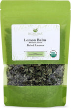 Biokoma Organic Lemon Balm Dried Leaves 50g 1.76oz Melissa Officinalis Loose Herb Calming Relaxing Sleep Digestive Support USDA Organic Herbal Tea Resealable Pouch Pure No Preservatives No GMO Kosher