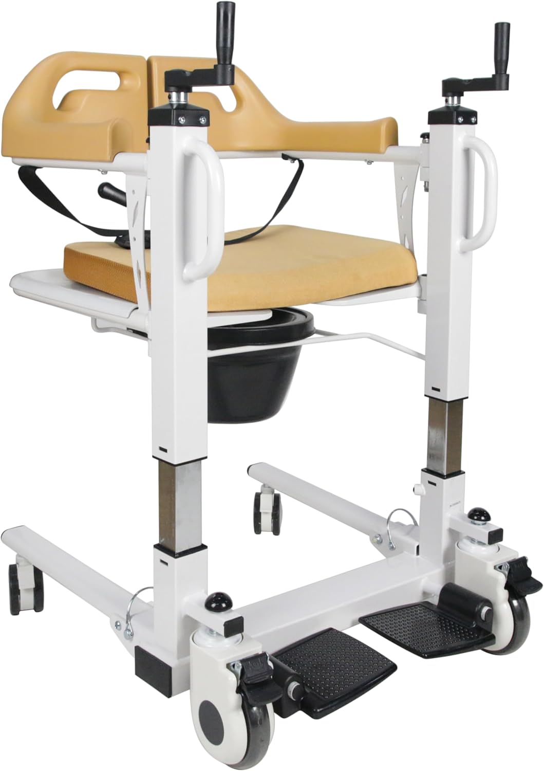 Patient Lift Transfer Chair for Home, 4 in 1 Portable Transfer Chair for Senior Adults, Bed to Toilet Transfer Lift, Ships from USA - Weight Capacity 290 lb - Easy to Use