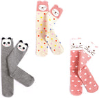 EIAY Shop Kids Cotton Socks Knee High Stockings Cute Cartoon Animals for 3-8 Year Olds