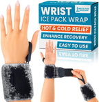 Arctic Flex Wrist Ice Pack Wrap (Pair) - Hot & Cold Gel Therapy Compress for Joint Pain Relief - Reusable Compression Sleeve Freeze & Microwavable - Support for Bruise, Swelling & Rheumatoid Arthritis
