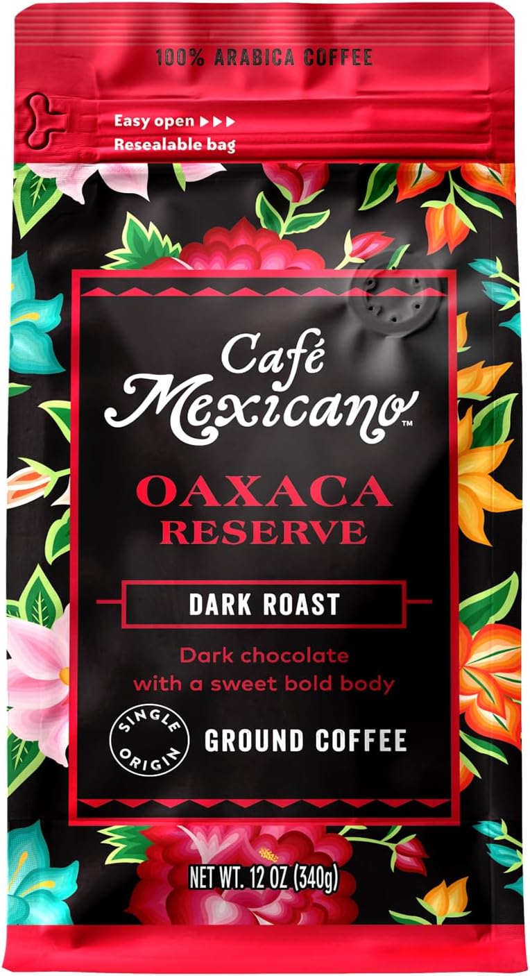 Café Mexicano - Oaxaca Reserve Ground Coffee - Specialty Arabica Coffee Sourced from Mexico - 12 oz. Bag