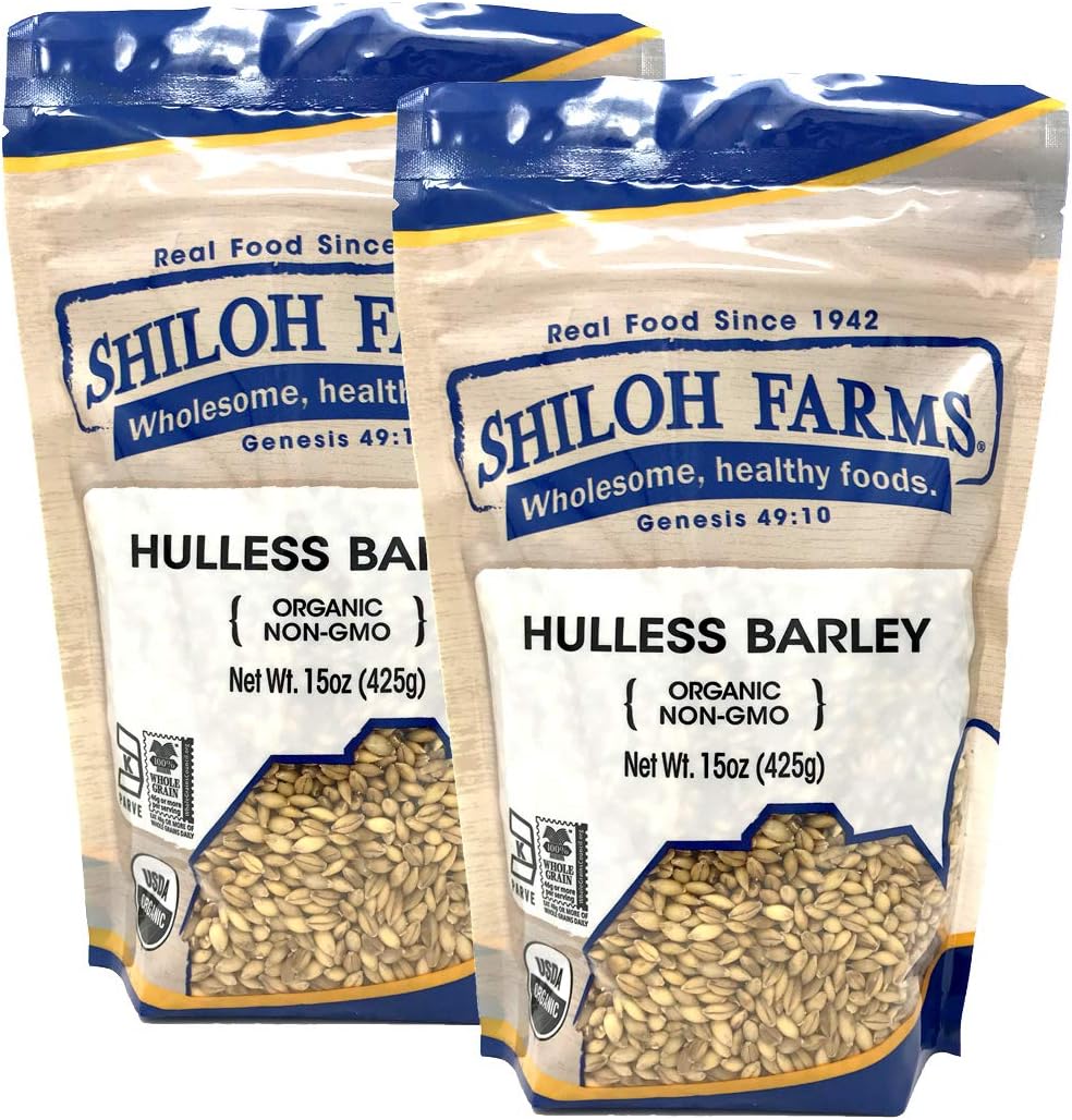 Shiloh Farms - Organic Non GMO Hulless Barley 15 ounce - 2 pack