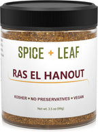 Ras El Hanout by Spice + Leaf - Premium Morrocan Spice Blend | Vegan, Kosher, Salt Free, and Preservative Free