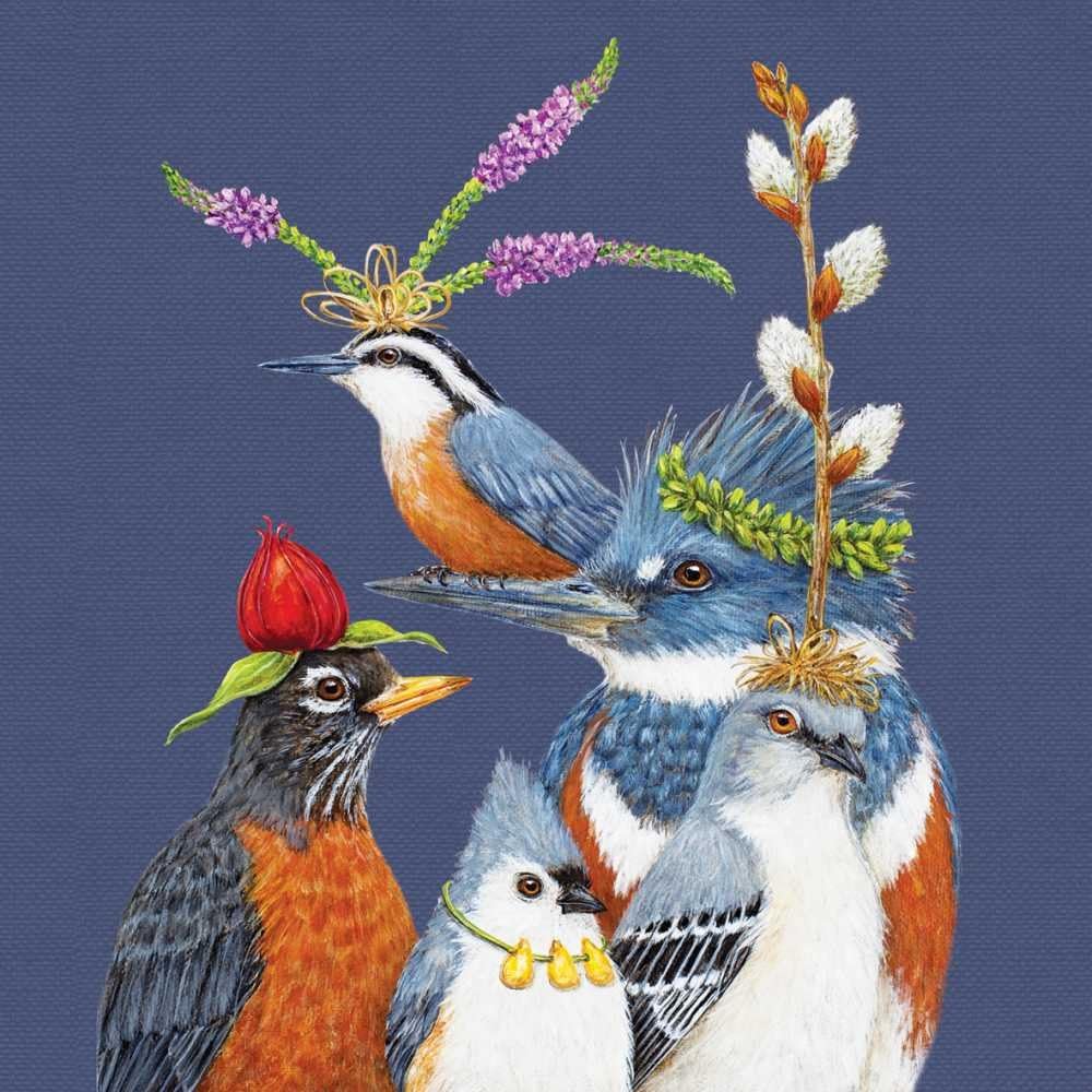 Paperproducts Design Vicki Sawyer Party Napkins - Decorative Paper Napkins, Dinner, Gift, Celebrations - 6.5" x 6.5" Pack of 20 - Party Friends Design