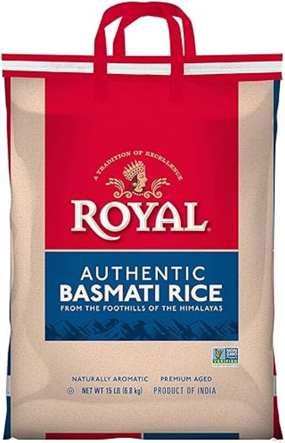 Royal Naturally Aged Authentic Long Grain Indian White Basmati Rice - 15 lbs