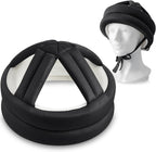 Woanger 1 Pcs Anti Fall Elder Head Safety Helmet for Adults Special Needs Thick Soft Protective Hat Adjustable Seniors Fall Prevention Head Protection Cap Elderly Helmet for Injury Protection (Black)