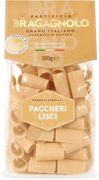 Pastificio Bragagnolo, Paccheri Lisci 878 Bronze-Drawn, 100% Italian Pasta, Made with Durum Wheat Semolina Flour, Non GMO (1 LB. BAG) - Consistently al Dente.