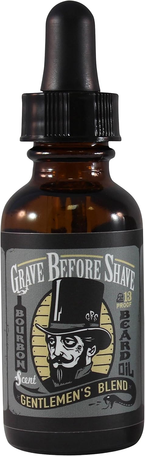 Grave Before Shave™ Gentlemen's Blend Beard Oil (Bourbon/Sandal Wood Scent)