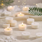 Scented Tea Lights Candles, Coconut Shoreline, 16 Pack – White Scented Tealight Candles – 100% Palm Wax, 6 Hour Burn Aromatherapy Tea Light Votive Candle for Spa Gift Sets, Relaxation, Bath