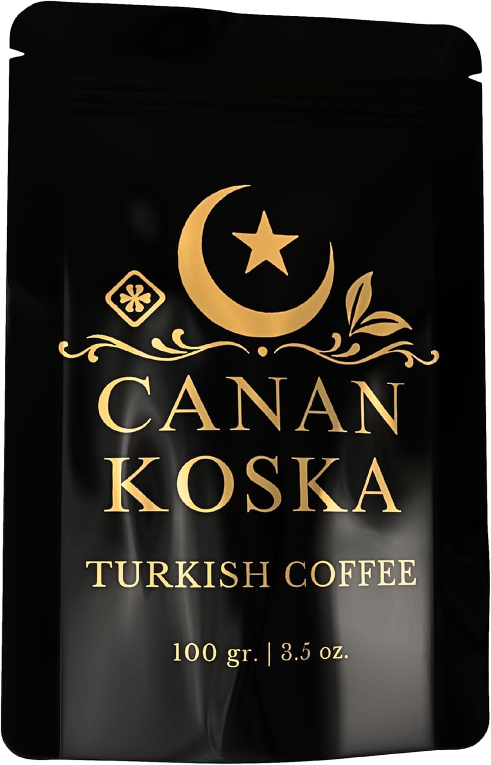Canan Koska Turkish Coffee Medium Roast Ground Coffee 100% Arabica, Finely Ground for Rich Flavor and Smooth Texture, Ideal for Traditional Brewing in a Cezve - 3.5 Ounce (100g) - Pack Of 1